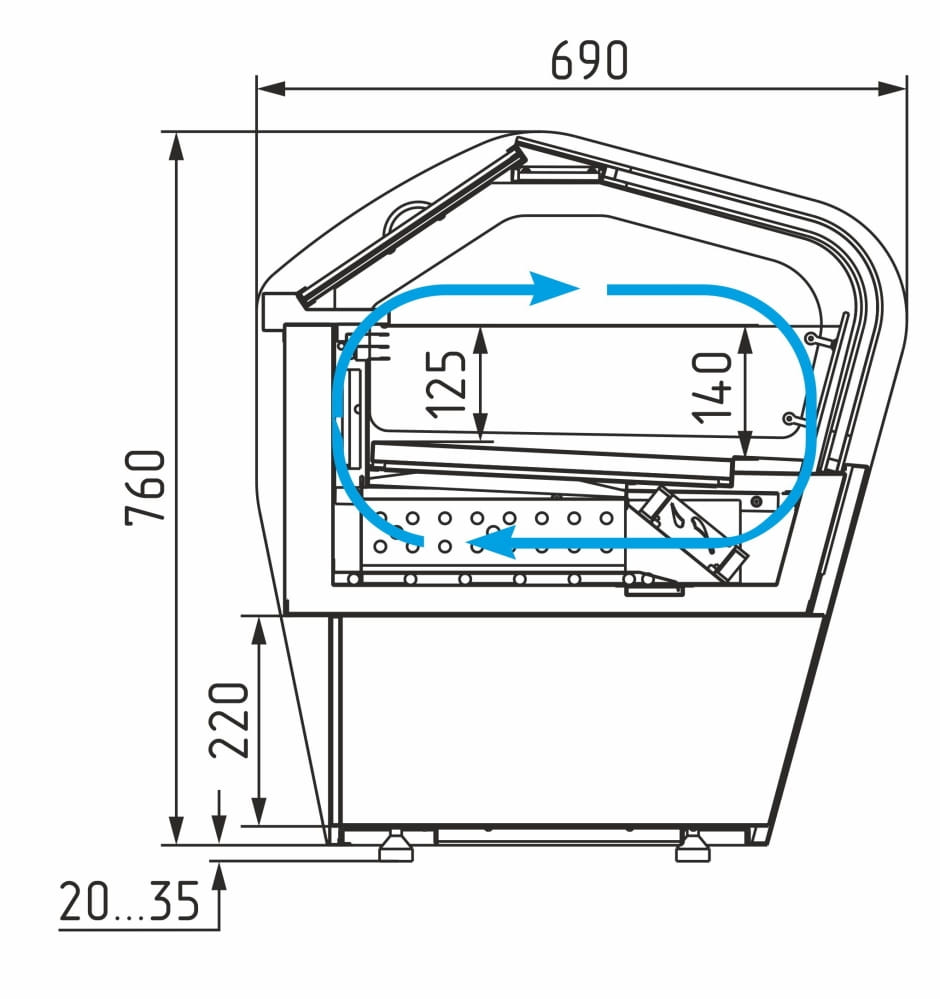 Морозильная витрина CARBOMA JOY I60 VL 0,8‑1 для мороженого 