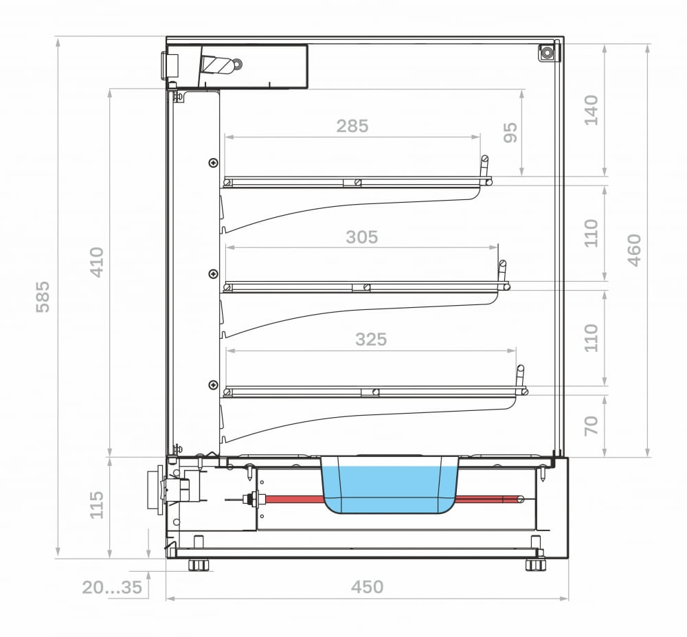 Тепловая витрина‑мармит CARBOMA ASIA AC45 HWB 0,7‑1 