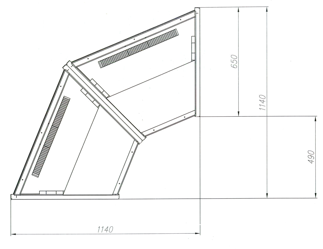 Кондитерская витрина CARBOMA ВХСв‑У1д FLANDRIA LIGHT (K70 VM‑3) 