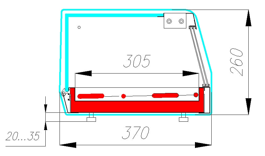 Тепловая витрина CARBOMA CUBE BAR AC37 SH 1,0‑1 