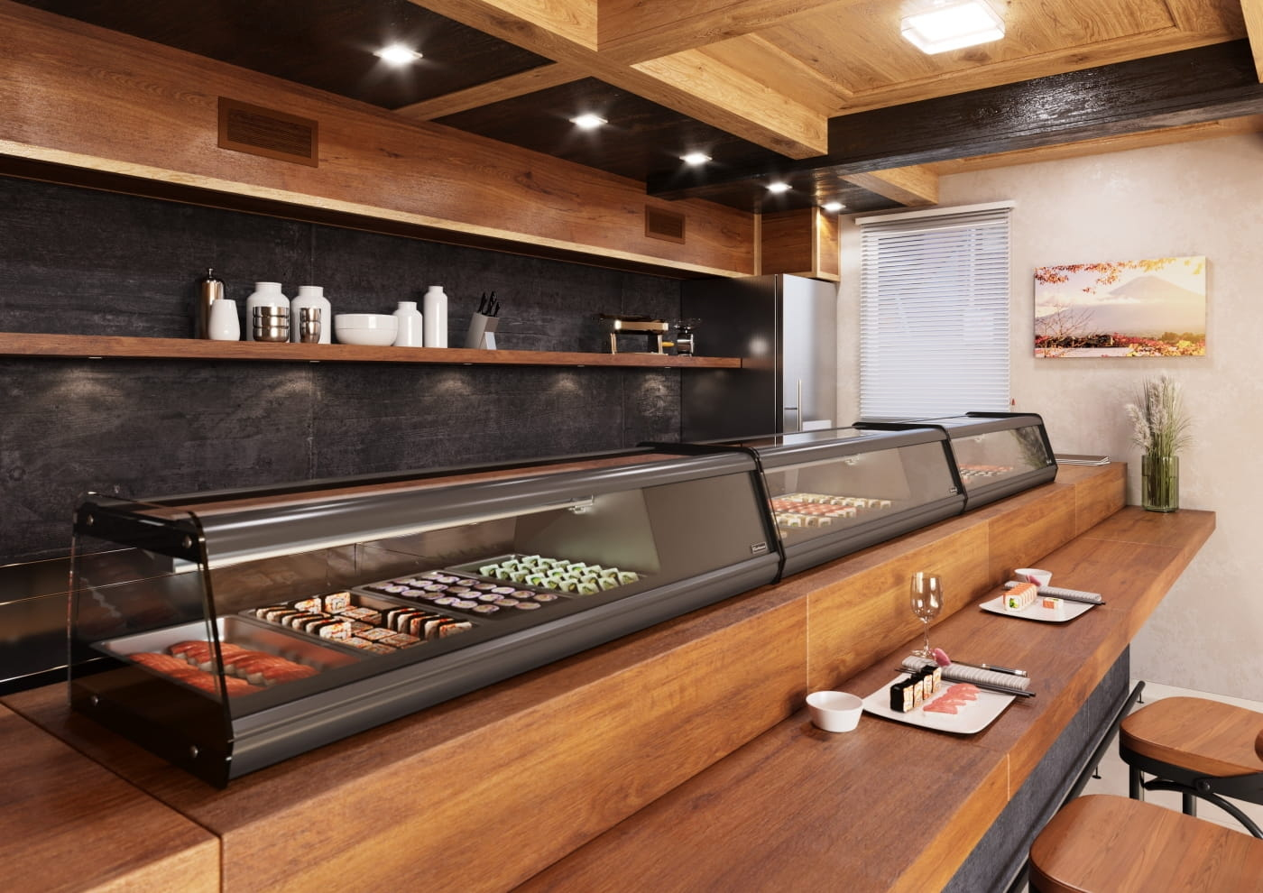 Холодильная витрина CARBOMA AZHA SUSHI AC38 SM 1,0‑1 Sushi 