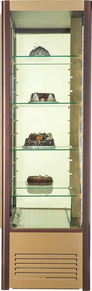 Кондитерская витрина CARBOMA R800C LATIUM (D4 VM 800‑1), 4 дверцы, стеклянные полки 