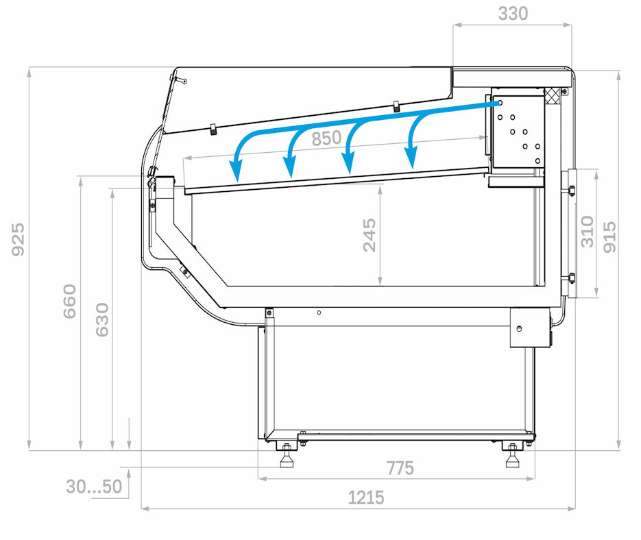 Холодильная витрина CARBOMA ATRIUM G120 SM 2,0‑2 открытая 