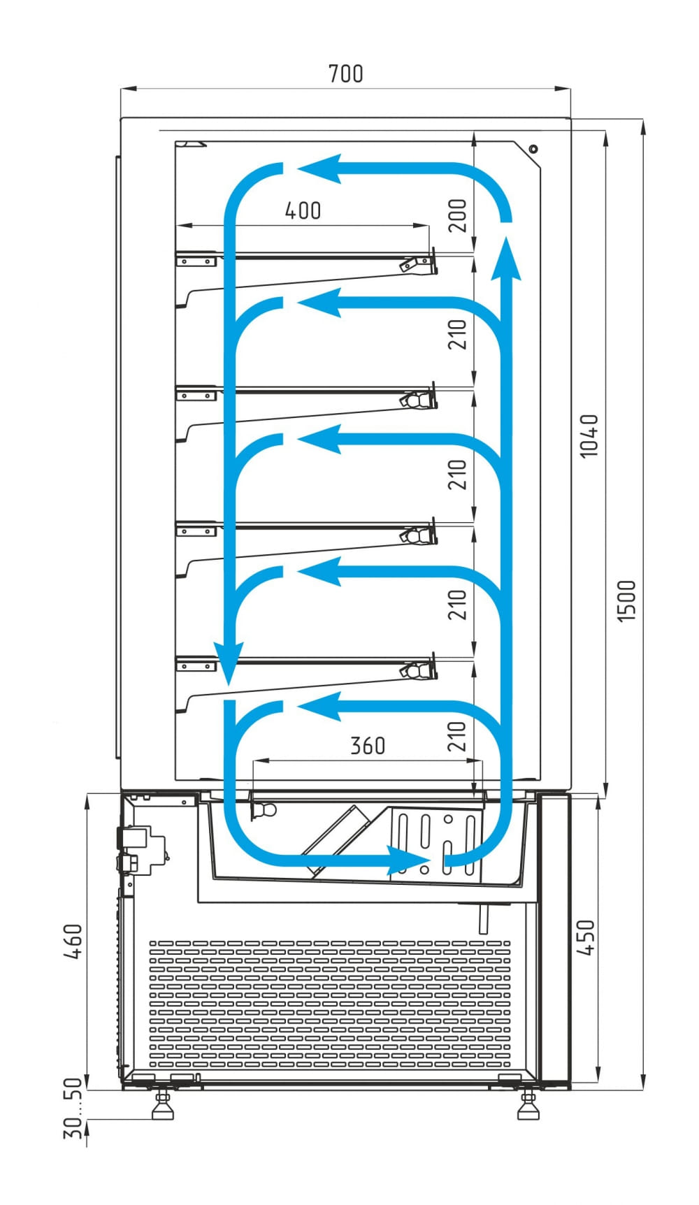 Кондитерская витрина CARBOMA COSMO KC71‑150 VV 1,2‑1 