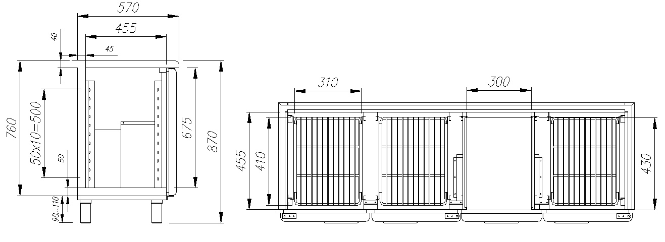 Холодильный стол CARBOMA T57 M3‑1 0430 (BAR‑360) 