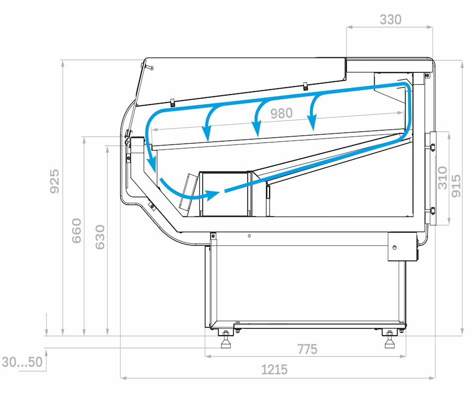 Холодильная витрина CARBOMA ATRIUM G120 VM 2,0‑2 динамика открытая 