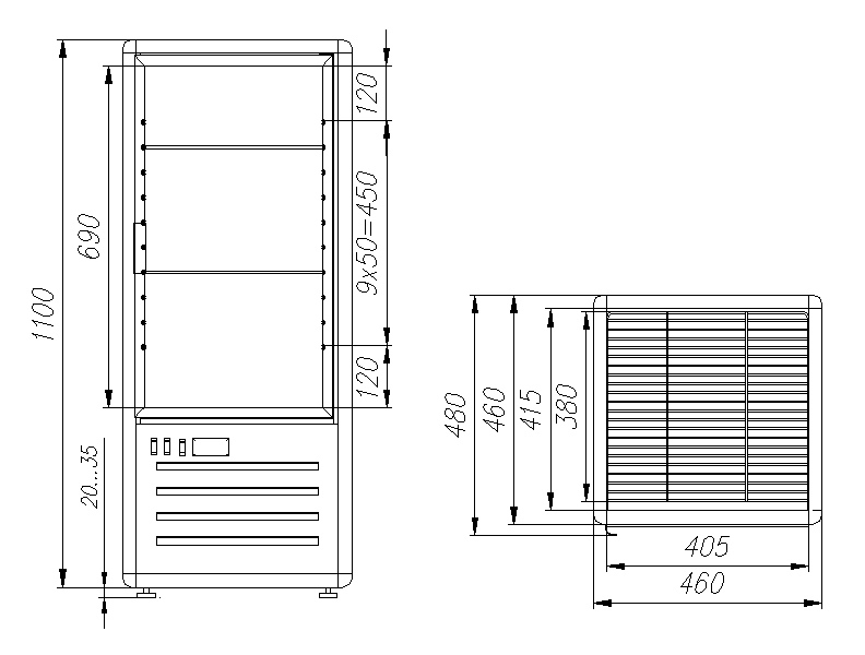 Кондитерская витрина CARBOMA R120C LATIUM (D4 VM 120‑1) 