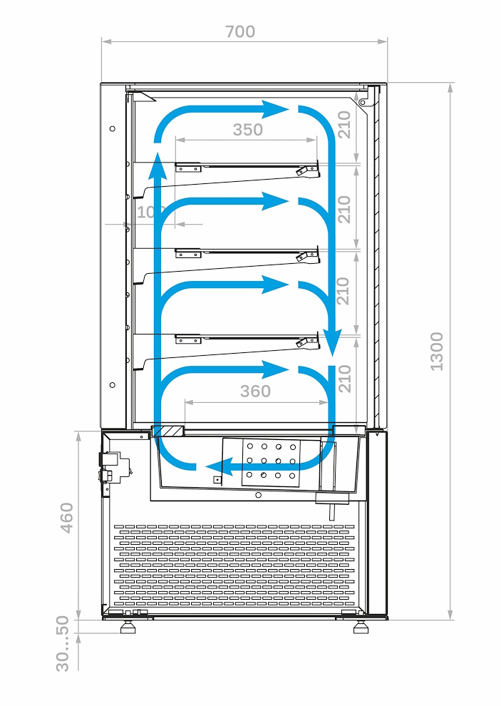 Кондитерская витрина CARBOMA COSMO KC71‑130 VV 0,9‑2 (self) 
